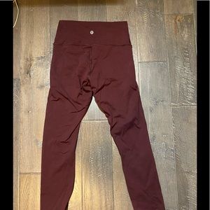 Maroon lululemon leggings